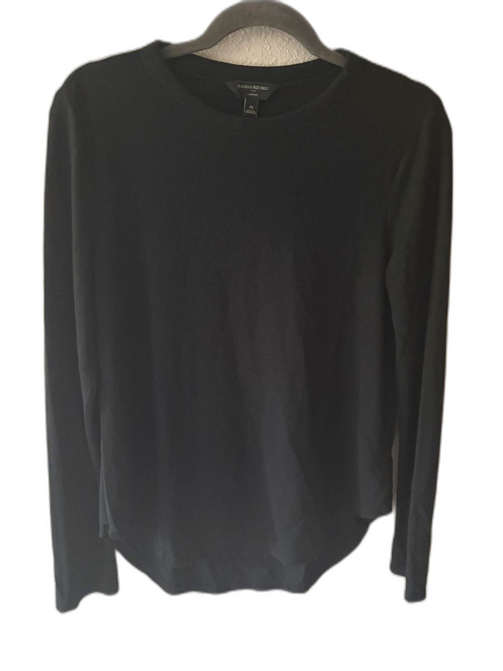 Banana Republic Luxespun Black Crewneck Sweater M